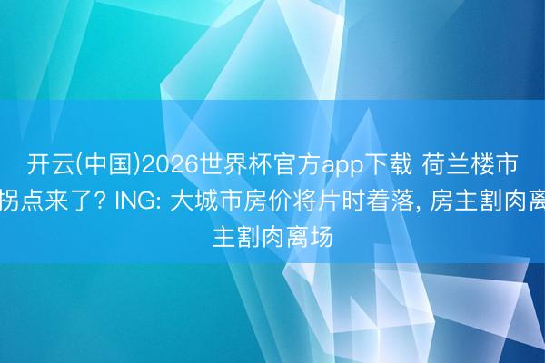 开云(中国)2026世界杯官方app下载 荷兰楼市的拐点来了? ING: 大城市房价将片时着落， 房主割肉离场