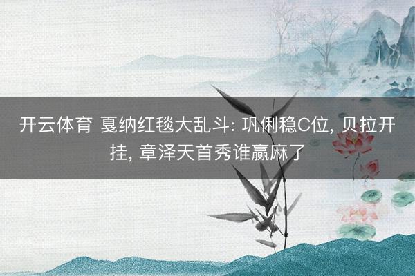 开云体育 戛纳红毯大乱斗: 巩俐稳C位， 贝拉开挂， 章泽天首秀谁赢麻了